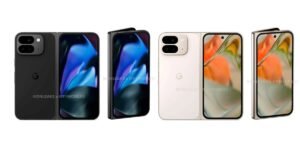 More Google Pixel 9 Pro Fold leaked renders have surfaced showing the device's two colorways