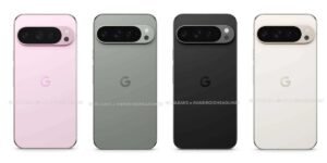 The Google Pixel 9 Pro is shown off in its four colors in these new leaks